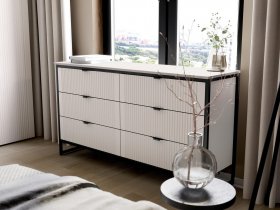 Комод 6 ящиков Нора (персидский жемчуг) в Жатае - zhataj.mebel-nsk.ru | фото
