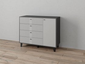 Комод «Катрин-13» (графит/светло-серый) в Жатае - zhataj.mebel-nsk.ru | фото