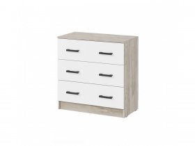 Комод КМ-02 Ронда (дуб крафт серый/дуб крафт белый) в Жатае - zhataj.mebel-nsk.ru | фото