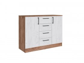 Комод Вегас (дуб крафт табачный/дуб крафт белый) в Жатае - zhataj.mebel-nsk.ru | фото