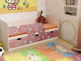 Кровать детская с ящиками 1,86 Минима Hello Kitty в Жатае - zhataj.mebel-nsk.ru | фото