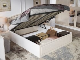 Кровать двуспальная 1,6 м Венеция КРМП-160 с подъемным механизмом в Жатае - zhataj.mebel-nsk.ru | фото