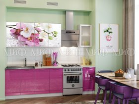 Кухонный гарнитур Орхидея (сиреневый) в Жатае - zhataj.mebel-nsk.ru | фото