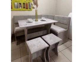 Кухонный уголок Миссия V (финдус/велюр светло-серый) в Жатае - zhataj.mebel-nsk.ru | фото