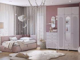 Модульная детская Милана (белое дерево/сакура) в Жатае - zhataj.mebel-nsk.ru | фото