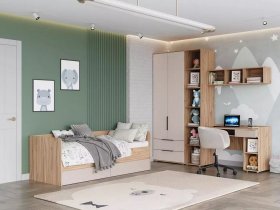 Модульная детская Сицилия (дуб альпийский/тефия) в Жатае - zhataj.mebel-nsk.ru | фото