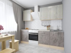 Модульная кухня Йота (пикард/цемент) в Жатае - zhataj.mebel-nsk.ru | фото