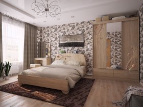 Модульная спальня Виктория-1 (дуб сонома) в Жатае - zhataj.mebel-nsk.ru | фото
