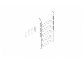 Пакет №10 Прямая лестница и опоры для двухъярусной кровати Соня в Жатае - zhataj.mebel-nsk.ru | фото