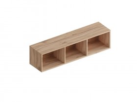 Полка настенная открытая Сицилия (дуб альпийский/тефия) в Жатае - zhataj.mebel-nsk.ru | фото