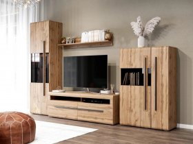 Модульная стенка Ницца (дуб вотан) в Жатае - zhataj.mebel-nsk.ru | фото