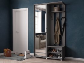 Прихожая «Ларго-2» (графит серый) в Жатае - zhataj.mebel-nsk.ru | фото