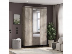 Шкаф 3-х створчатый ШК-08 Кассандра (дуб смоки/MF14) в Жатае - zhataj.mebel-nsk.ru | фото