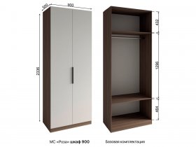 Шкаф 900 Роза (орех франклин карамельный/бежевый скин) в Жатае - zhataj.mebel-nsk.ru | фото