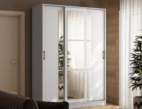 Шкаф-купе 1,6м «Стиль-2» (белый) в Жатае - zhataj.mebel-nsk.ru | фото