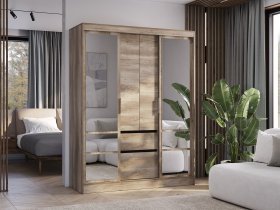 Шкаф-купе ШКК-06 Энигма (венге/дуб каньон) в Жатае - zhataj.mebel-nsk.ru | фото