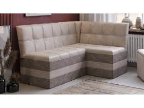 Скамья угловая «Оскар» исп. 2 (микровелюр Wellmart Dark Beige/Latte) в Жатае - zhataj.mebel-nsk.ru | фото