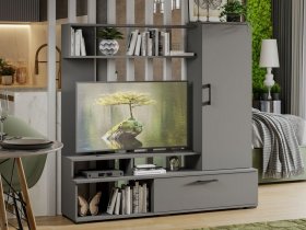Стенка «Сиена» (графит серый) в Жатае - zhataj.mebel-nsk.ru | фото