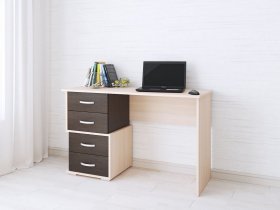 Стол письменный Сити-2 (венге/дуб молочный) в Жатае - zhataj.mebel-nsk.ru | фото