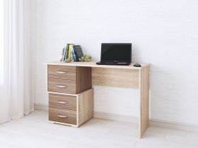 Стол письменный Сити-2 (ясень шимо темный/дуб сонома) в Жатае - zhataj.mebel-nsk.ru | фото
