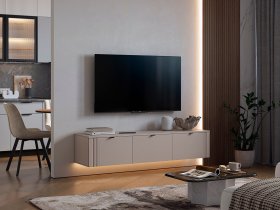 Тумба 2 Рич (кашемир/фрапучино матовый/черный) в Жатае - zhataj.mebel-nsk.ru | фото