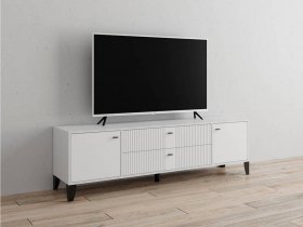 Тумба под ТВ Парус-10 (белый/белый снег) в Жатае - zhataj.mebel-nsk.ru | фото