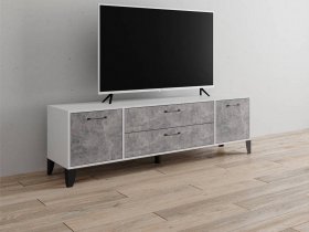 Тумба под ТВ Парус-13 (белый/ателье светлое) в Жатае - zhataj.mebel-nsk.ru | фото
