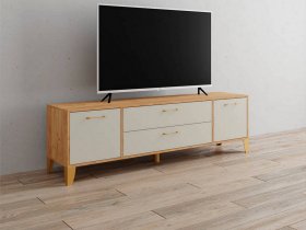 Тумба под ТВ Парус-13 (дуб крафт золотой/кашемир) в Жатае - zhataj.mebel-nsk.ru | фото