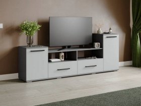 Тумба под ТВ Парус-2 (графит серый/серый камень) в Жатае - zhataj.mebel-nsk.ru | фото